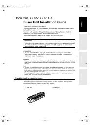 Fuser Unit Installation Guide - Fuji Xerox Printers