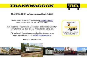 TRANSWAGGON auf der transport logistic 2009 Besuchen Sie uns ...