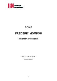 FONS FREDERIC MOMPOU - Biblioteca de Catalunya