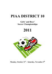 and Boys' Soccer - PIAA District 10