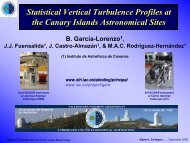 Statistical Vertical Turbulence Profiles at the Canary Islands ...