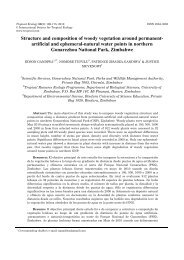 Structure and composition of woody vegetation around permanent ...