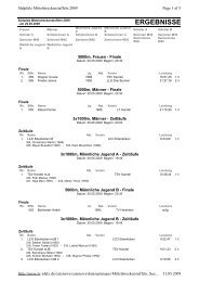 ergebnisse - TV 1913 NuÃdorf eV Leichtathletik - TV NuÃdorf