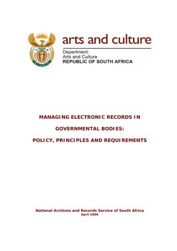 Managing electronic records in governmental bodies