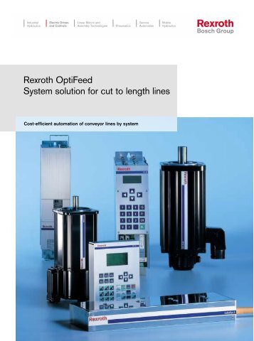 Rexroth Optifeed System solution for cut to length lines