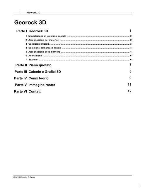 Manuale utente GeoRock 3D - GeoStru Software