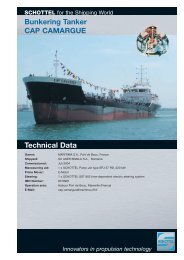 Bunkering Tanker CAP CAMARGUE Technical Data - Schottel GmbH