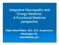 Integrative Naturopathy and Energy Medicine: A ... - Dr. Ralph Wilson