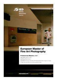 European Master of Fine Art Photography - IED Madrid