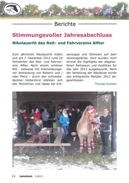 Sattelblatt 2/2012 - Reit- und Fahrverein Alfter eV