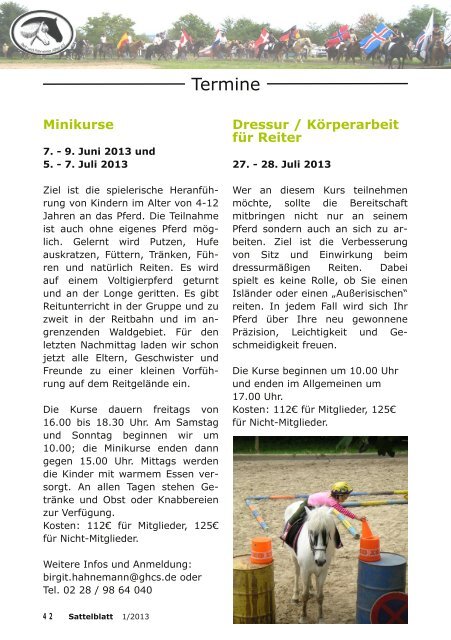 Sattelblatt 2/2012 - Reit- und Fahrverein Alfter eV