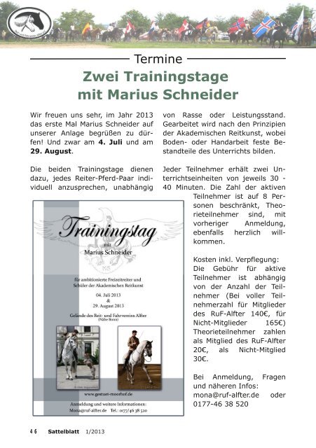 Sattelblatt 2/2012 - Reit- und Fahrverein Alfter eV