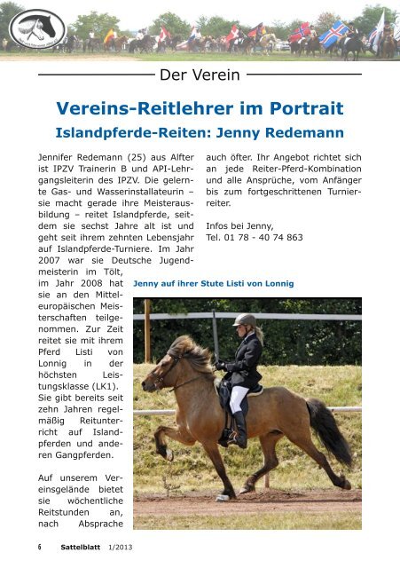 Sattelblatt 2/2012 - Reit- und Fahrverein Alfter eV