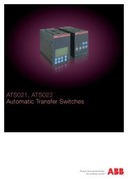 ATS021, ATS022 Automatic Transfer Switches - VAE ProSys sro