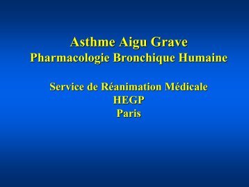 MÃ©dicaments de l'Asthme Aigu Grave Service de ... - SRLF