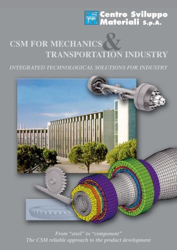 brochure Meccanica x PDF a GG - Centro Sviluppo Materiali S.p.A.