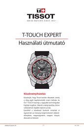 T-TOUCH EXPERT HasznÃ¡lati ÃºtmutatÃ³ - Support - Tissot