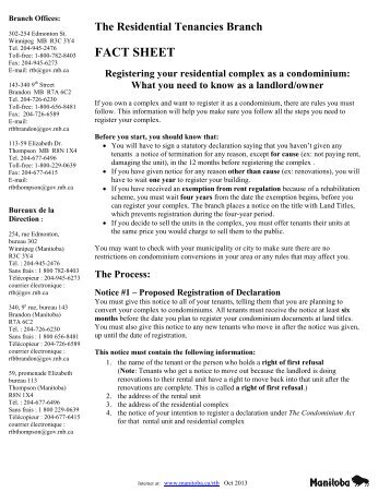 Condos - Registering your residential complex as a condominium