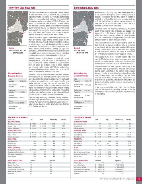 2010 Global Market Report - NAI Commercial Real Estate