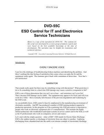 DVD-55C ESD Control for IT and Electronics Service Technicians