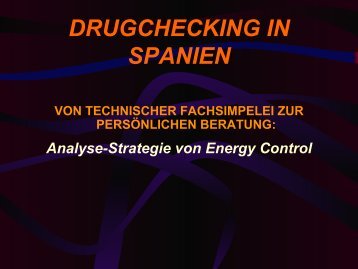 Drugchecking in Spanien: Vortrag von Adam Zawadzki (PDF 1,25 MB)