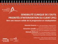 SensibilitÃ© clinique de l'outil des prioritÃ©s d'intervention ... - AERDPQ