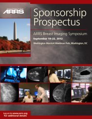 ARRS Breast Imaging Symposium - American Roentgen Ray Society