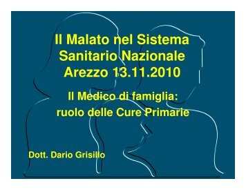 Il Malato nel Sistema Sanitario Nazionale Arezzo ... - ArezzoGiovani.it