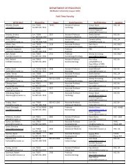 Department of Pediatrics, GFT Faculty Contact List - McMaster ...