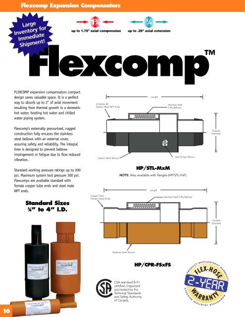 Expansion Joints Brochure - Flex-Hose Co Inc