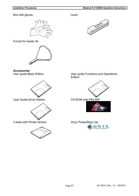 ALBATROS PJ-1304NX OPERATION INSTRUCTIONS - Mutoh