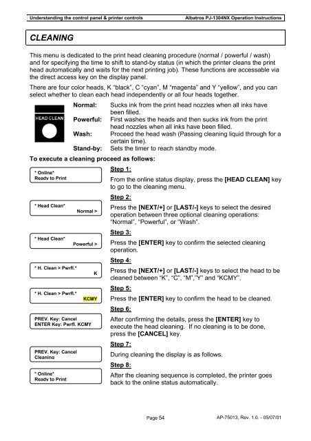 ALBATROS PJ-1304NX OPERATION INSTRUCTIONS - Mutoh