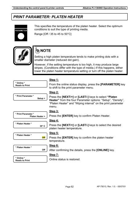 ALBATROS PJ-1304NX OPERATION INSTRUCTIONS - Mutoh