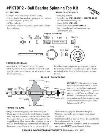 #PKTOP2 - Ball Bearing Spinning Top Kit - Penn State Industries