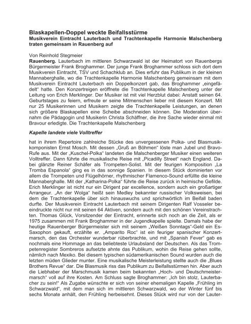 Bericht Doppelkonzert Malschenberg 2009.pdf - beim Musikverein ...