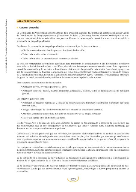 Plan Nacional sobre Drogas: Memoria 2004 (PDF)