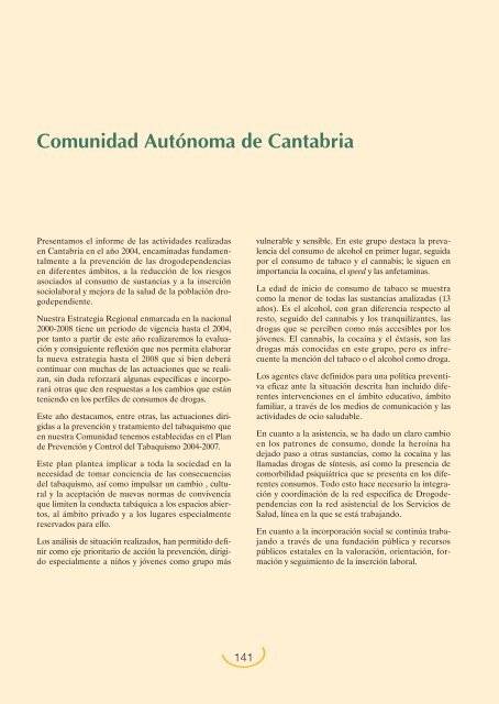 Plan Nacional sobre Drogas: Memoria 2004 (PDF)