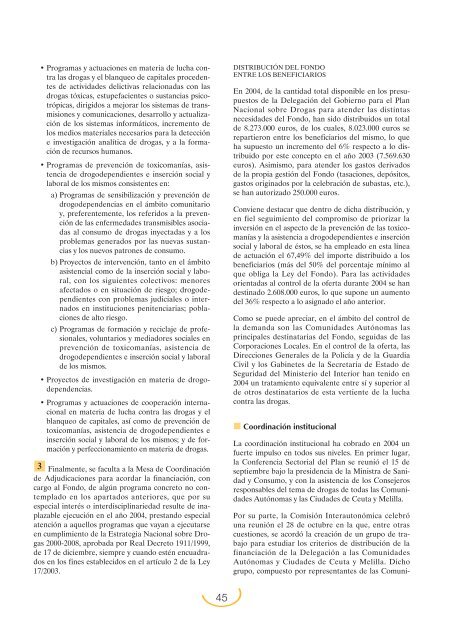 Plan Nacional sobre Drogas: Memoria 2004 (PDF)