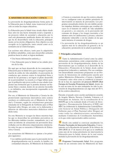 Plan Nacional sobre Drogas: Memoria 2004 (PDF)