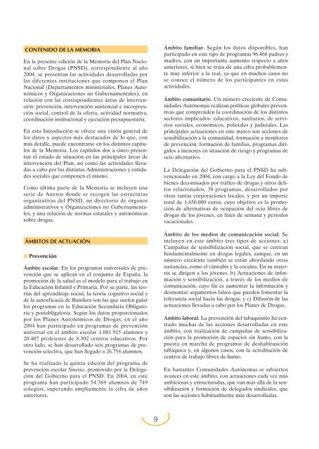 Plan Nacional sobre Drogas: Memoria 2004 (PDF)