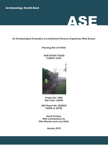 ASE front cover.ai - Archaeology South-East
