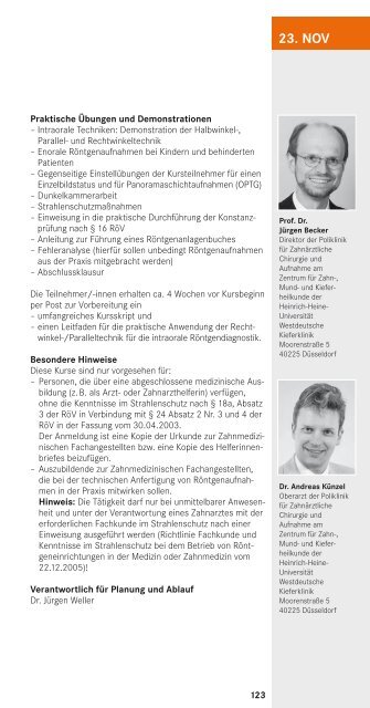 Programmheft für Zahnmedizinische Fachangestellte 2012 KH