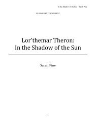 Lor'themar Theron: In the Shadow of the Sun - Blizzard Entertainment