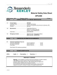 APS-600â¢ MSDS - Tessenderlo Kerley