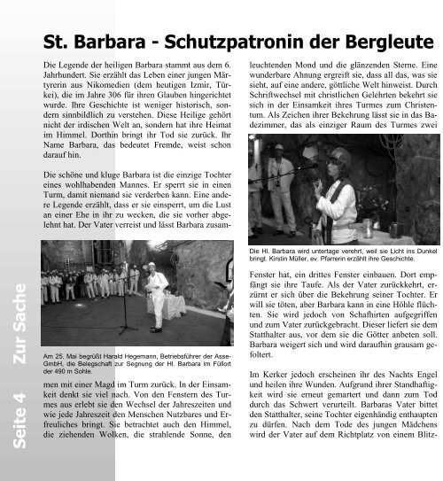 Die Heilige St. Barbara September 2011 ... - Kirche BÃ¶rÃum