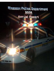 2009 Moscow Police Department Annual Report (pdf) - City of Moscow