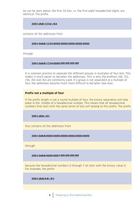 Preparing an IPv6 Addressing Plan Manual - RedIRIS