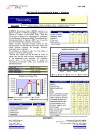 Final rating BB - Le Forum d'African Microfinance Transparency