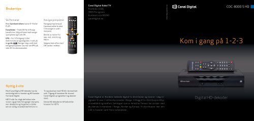 Quick Guide Handan CDC-8000 - PDF - Canal Digital Kabel-TV