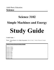 Science Science 3102 Simple Machines and Energy Study Guide